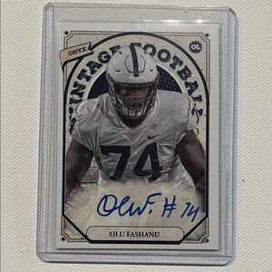 2023 Onyx Olu Fashanu #VAOF with BLUE Autograph